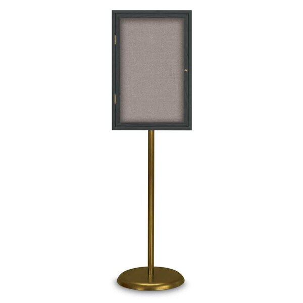 Corkboard, Triple Door, Radius Frame, 96x48", Bronze/Medium Gray